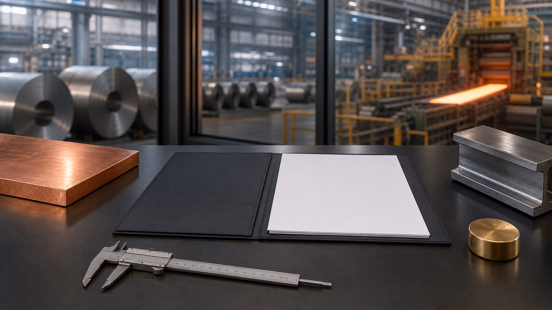 میز بررسی شرایط تجاری و نمونههای فلزی XM Metal