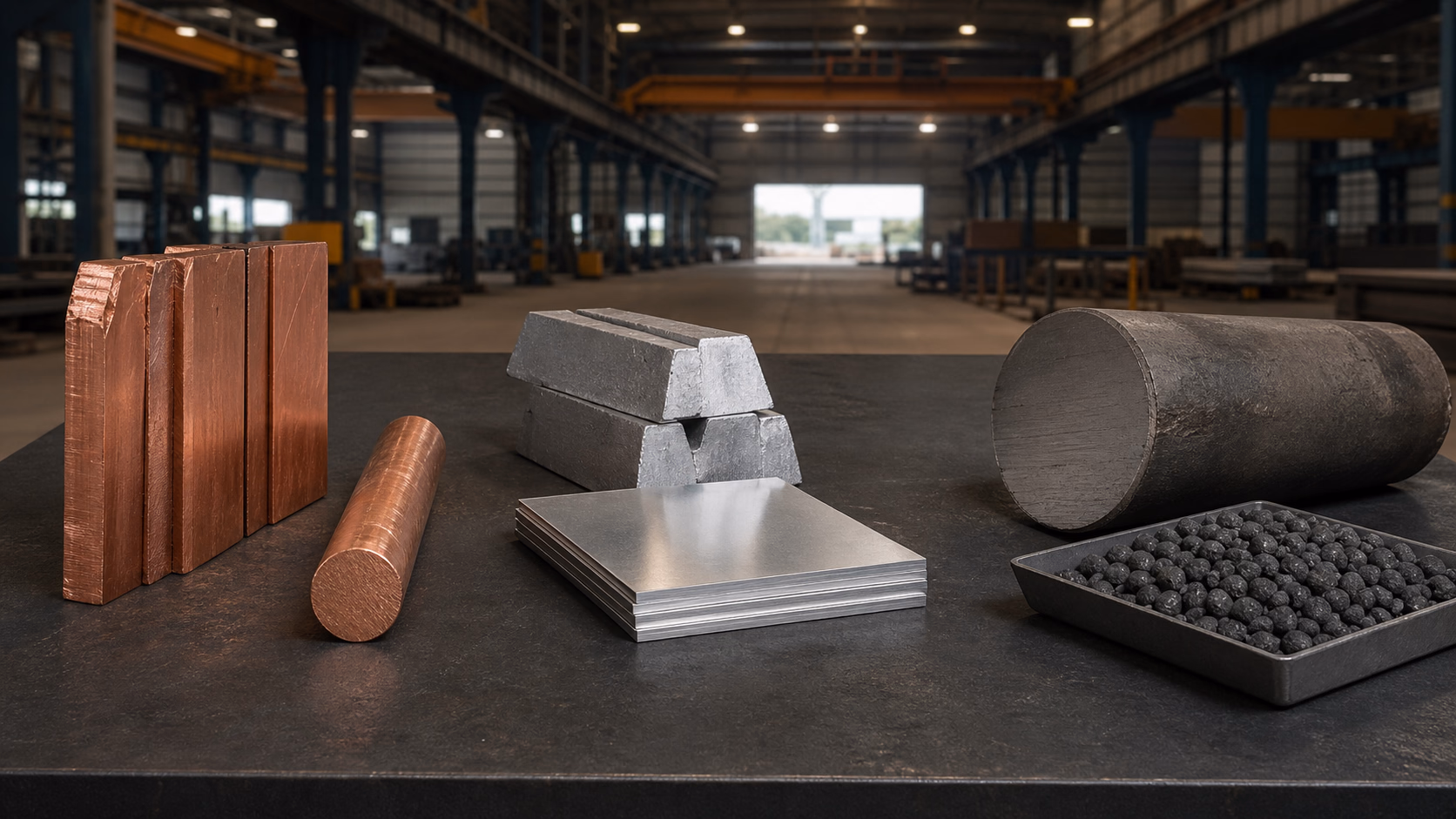 Separated copper, aluminium, steel and zinc materials for product-family selection
